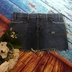 Old Navy Blue Jean skirt ultra-low 8